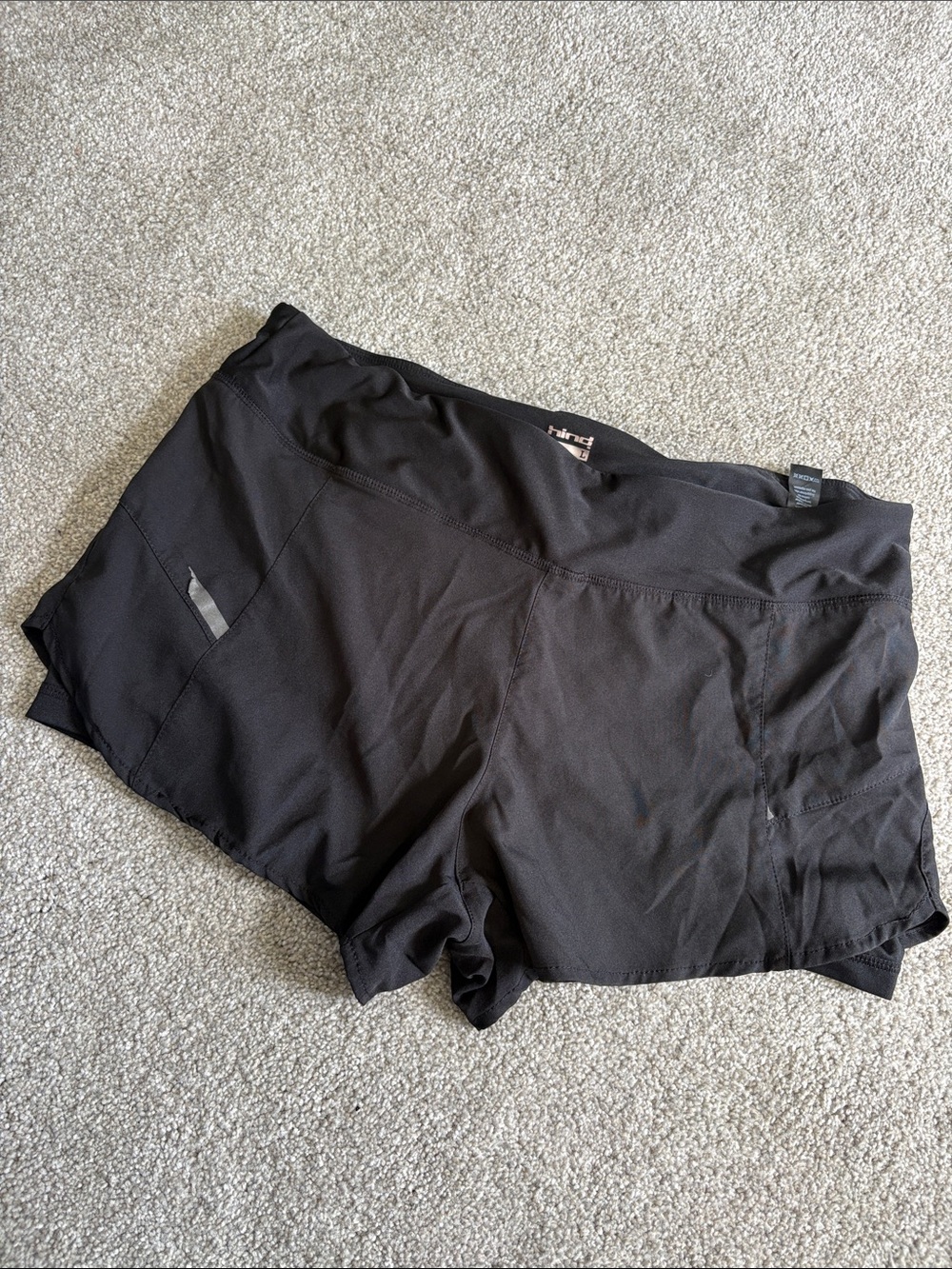 Hind Black Women's Athletic Shorts, L, (169)